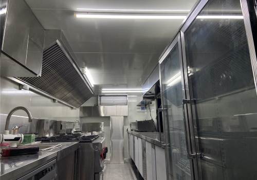 Food trailer interior - Wander Food Trailers build