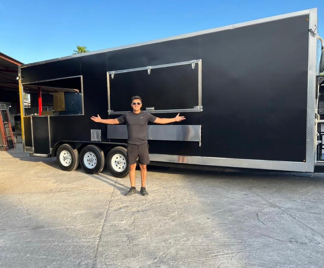 A finished food trailer ready for delivery