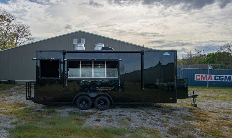 8.5×22 Black-Out Trailer - Loaded! (8.5×22HBBO136) - Custom Food Trailer for sale