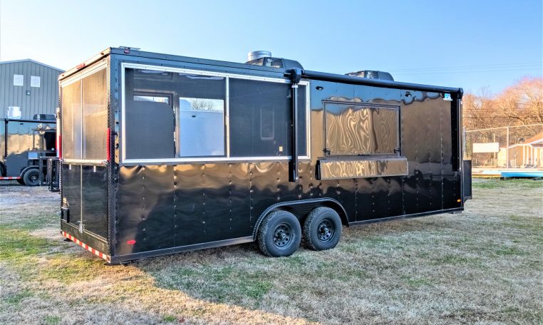 8.5×24 Blackout BBQ Trailer with Smoker 8.5×24PBBO529 - BBQ Trailer for sale