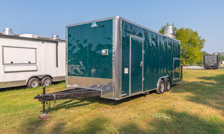 8.5×22 Emerald Green Loaded Trailer (8.5×22HEG160) - Custom Food Trailer for sale