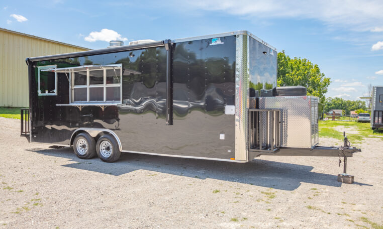8.5×22 Black Loaded Trailer(8.5×22HB181) - Custom Food Trailer for sale