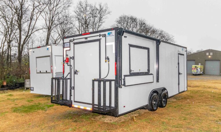 8.5×22 Equipped Pizza Trailer - White (8.5×22HW153) - Custom Food Trailer for sale