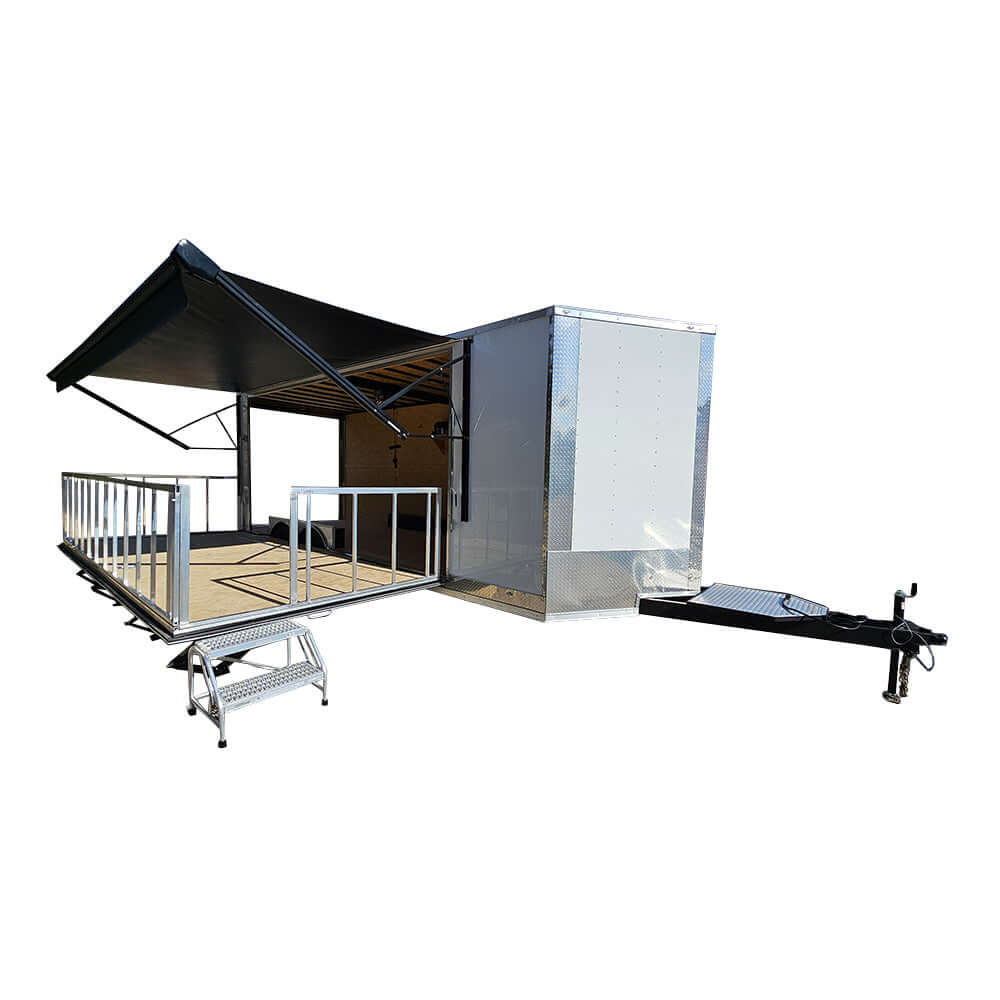Model: 8.5' x 24' White Stage and Marketing Trailer thumbnail 25
