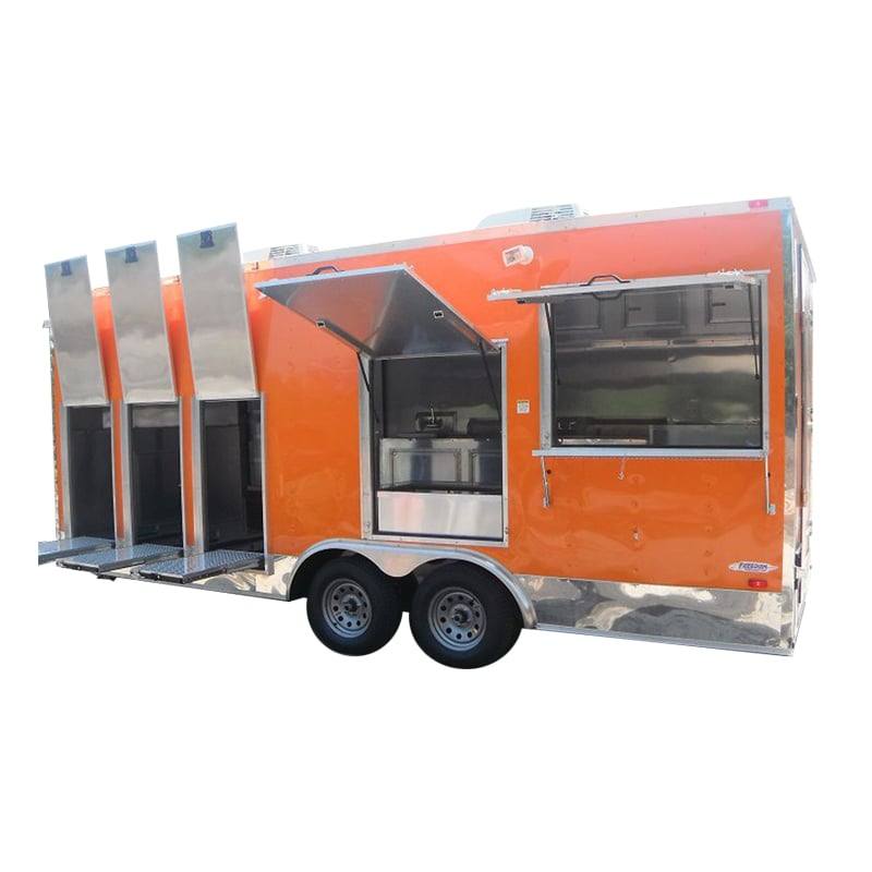 NEW 8.5' x 20' Orange Ice Cream Trailer / Smoothie / Yogurt Concession Trailer thumbnail 10