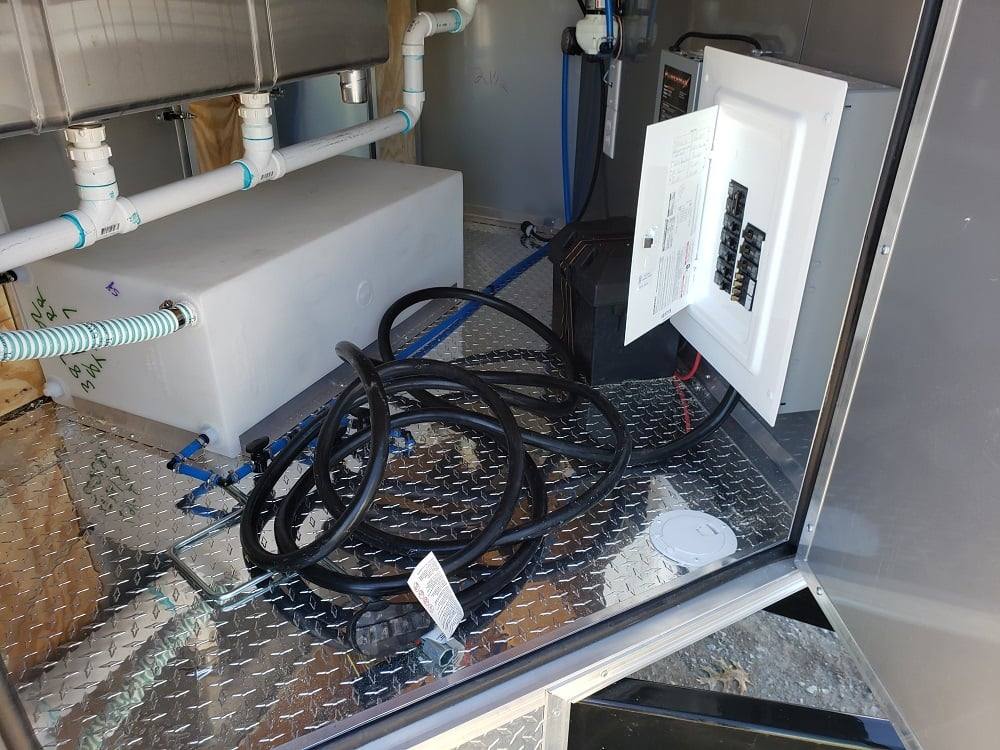 8.5' x 24' Red Porch Food BBQ Concession trailer thumbnail 8