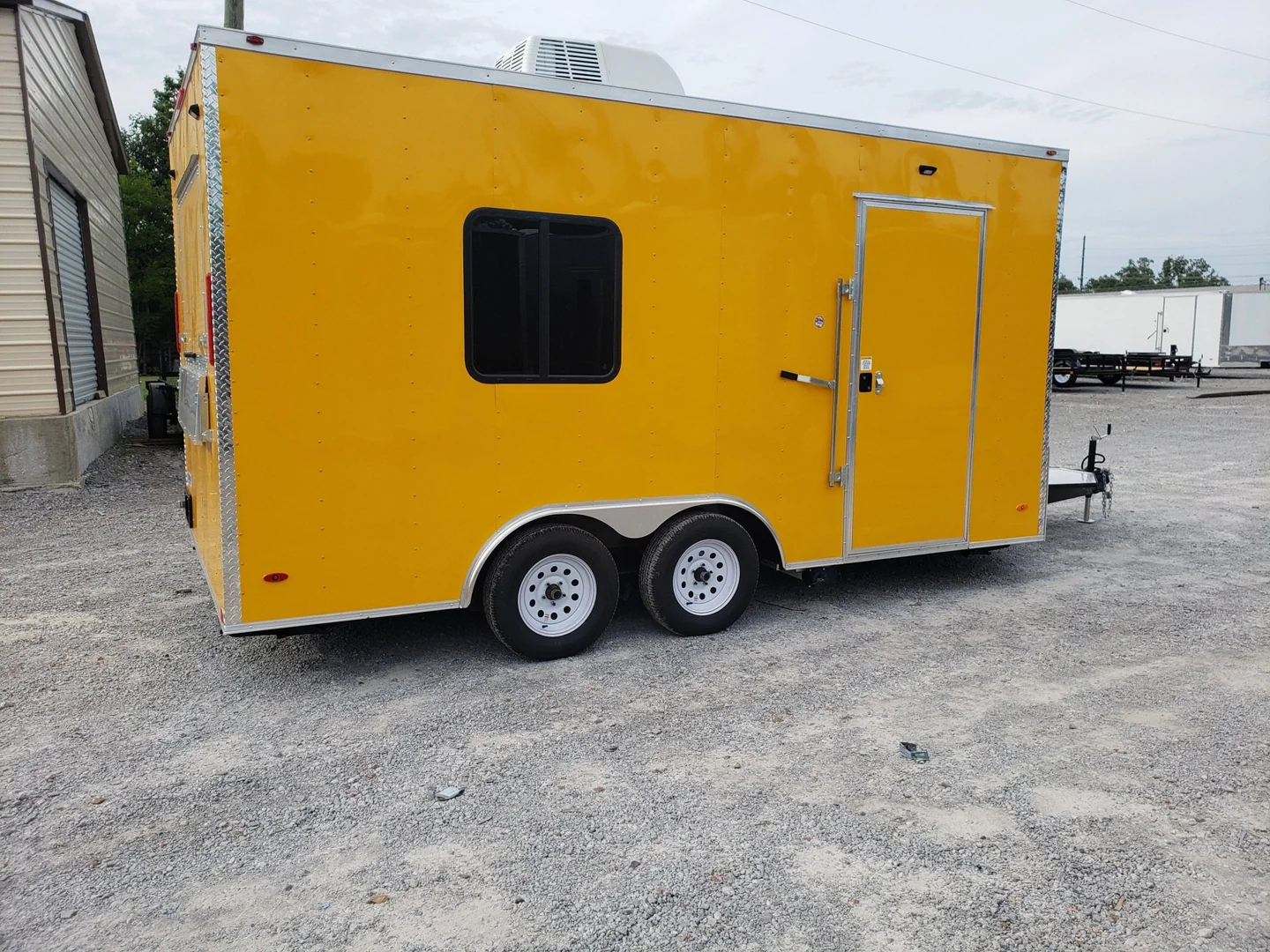 8.5' x 16' Penske Yellow Ice Cream Concession Trailer thumbnail 8