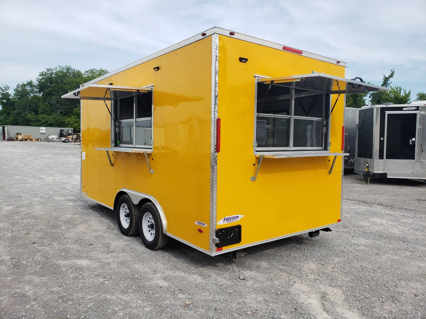 8.5' x 16' Penske Yellow Ice Cream Concession Trailer thumbnail 10