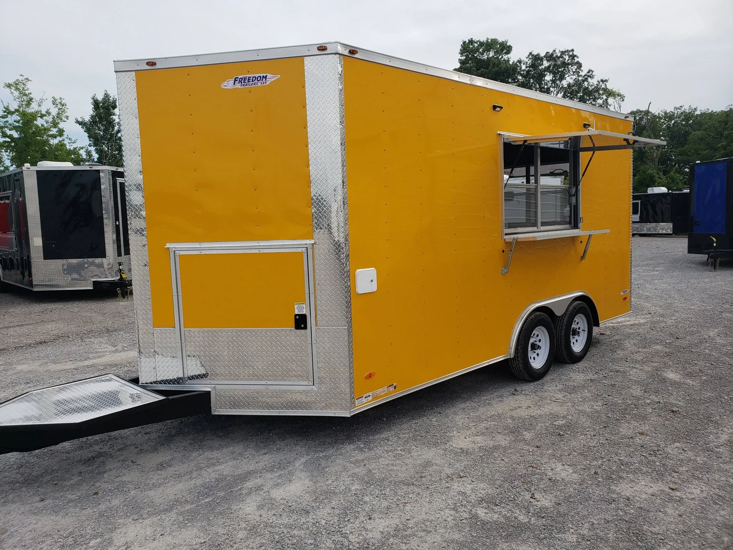 8.5' x 16' Penske Yellow Ice Cream Concession Trailer - Ice Cream Trailer for sale