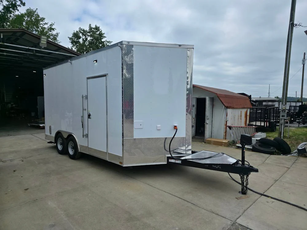 8.5' x 16' White ice Cream Concession Trailer Food Event Catering thumbnail 2