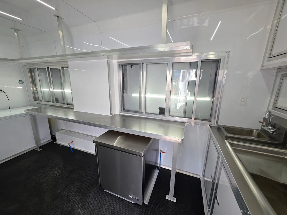 8.5' x 16' White ice Cream Concession Trailer Food Event Catering thumbnail 4
