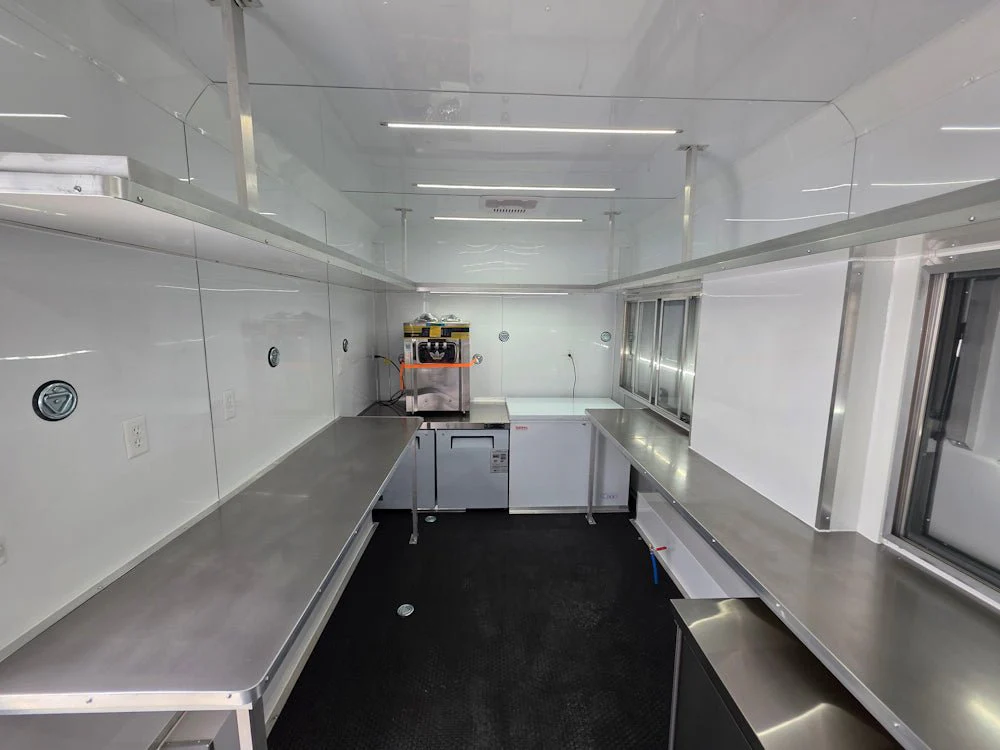8.5' x 16' White ice Cream Concession Trailer Food Event Catering thumbnail 3