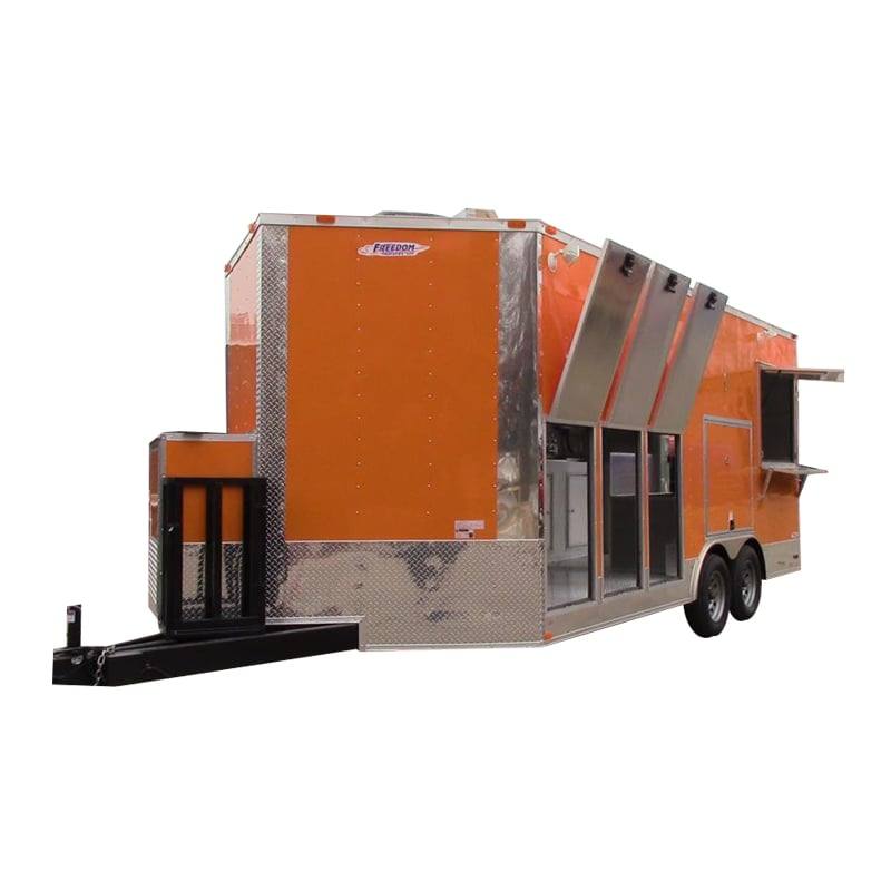 8.5' x 18' Orange Ice Cream Concession Trailer thumbnail 9