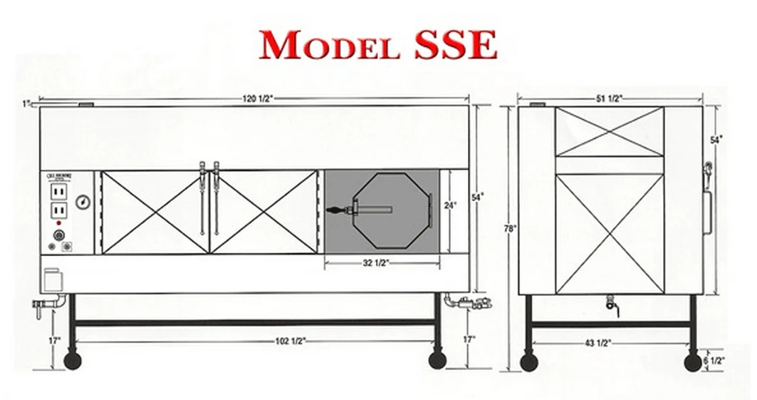 Ole Hickory Pits SSE Rotating Front-Loading Commercial BBQ smoker thumbnail 2