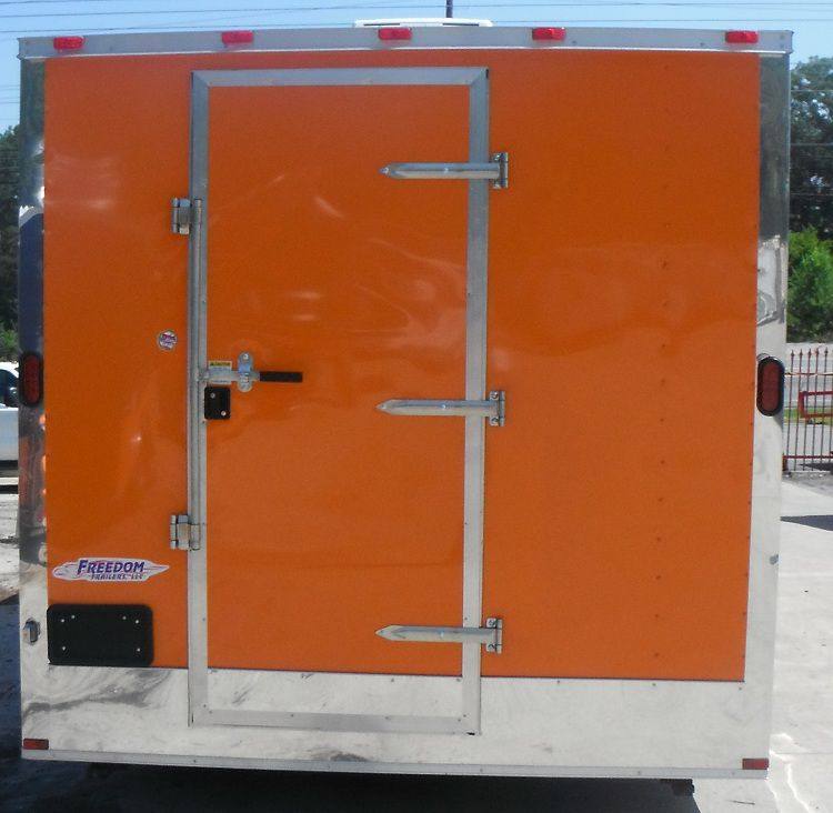NEW 8.5' x 20' Orange Ice Cream Trailer / Smoothie / Yogurt Concession Trailer thumbnail 5