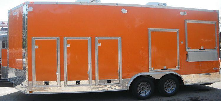 NEW 8.5' x 20' Orange Ice Cream Trailer / Smoothie / Yogurt Concession Trailer thumbnail 7