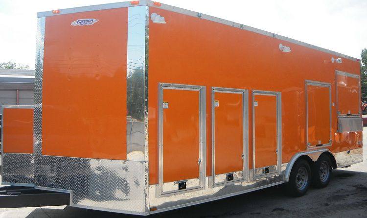 NEW 8.5' x 20' Orange Ice Cream Trailer / Smoothie / Yogurt Concession Trailer thumbnail 9