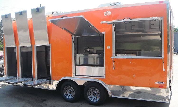NEW 8.5' x 20' Orange Ice Cream Trailer / Smoothie / Yogurt Concession Trailer - Ice Cream Trailer for sale