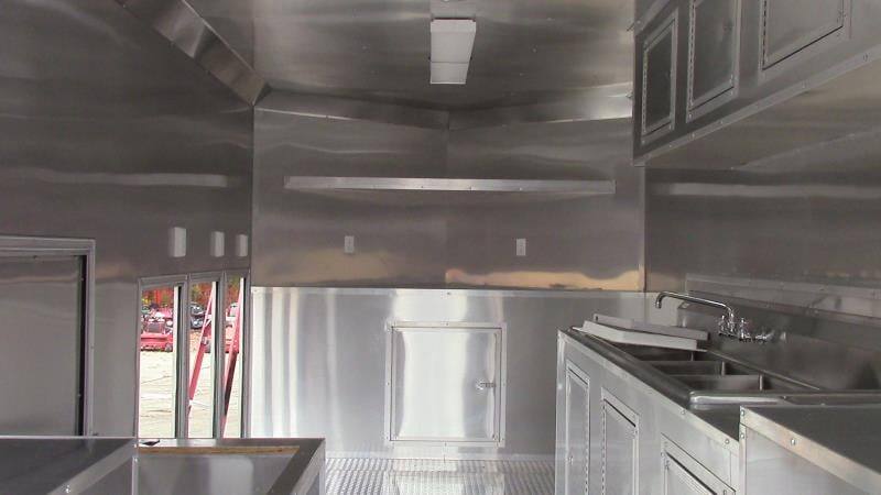 8.5' x 18' Orange Ice Cream Concession Trailer thumbnail 3
