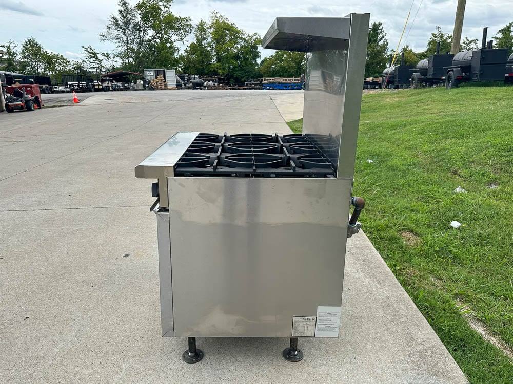 Model: Asber AER-6-36-NG 36" 6-Burner Natural Gas Restaurant Range w/ Oven thumbnail 11