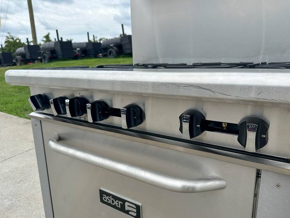 Model: Asber AER-6-36-NG 36" 6-Burner Natural Gas Restaurant Range w/ Oven thumbnail 6