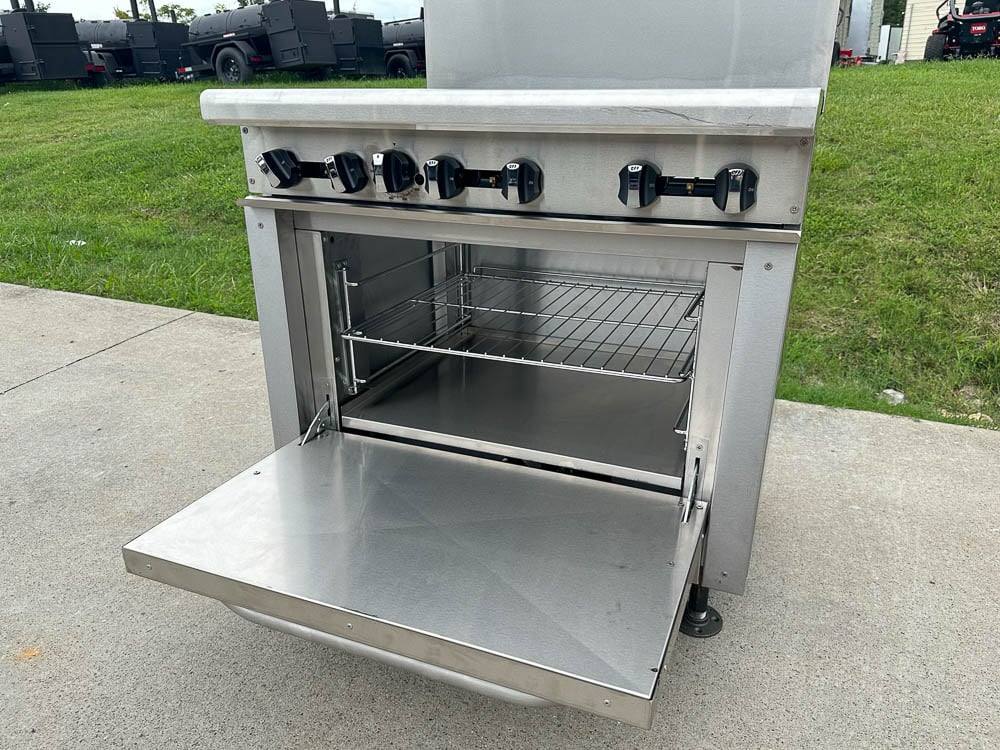 Model: Asber AER-6-36-NG 36" 6-Burner Natural Gas Restaurant Range w/ Oven thumbnail 5