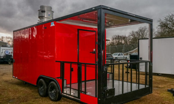 8.5x22 Red Blackout BBQ Trailer(8.5X22PRBO540) - Image 15