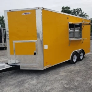 8.5' x 16' Penske Yellow Ice Cream Food Concession Trailer