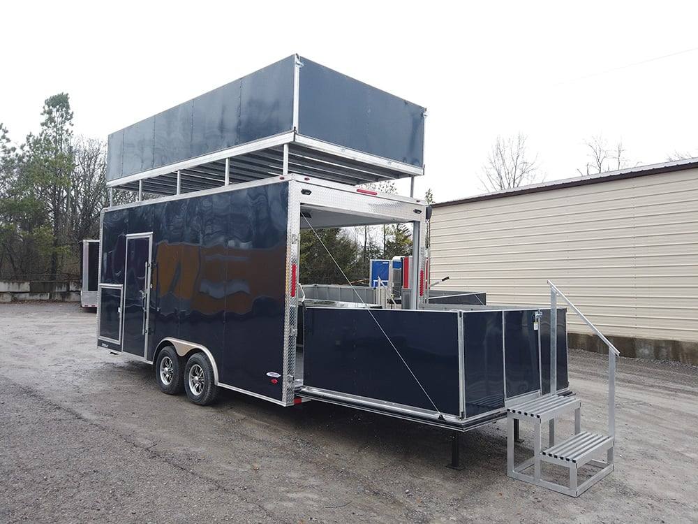 8.5' x 19' Indigo Blue Mobile Stage Event Trailer - Image 6