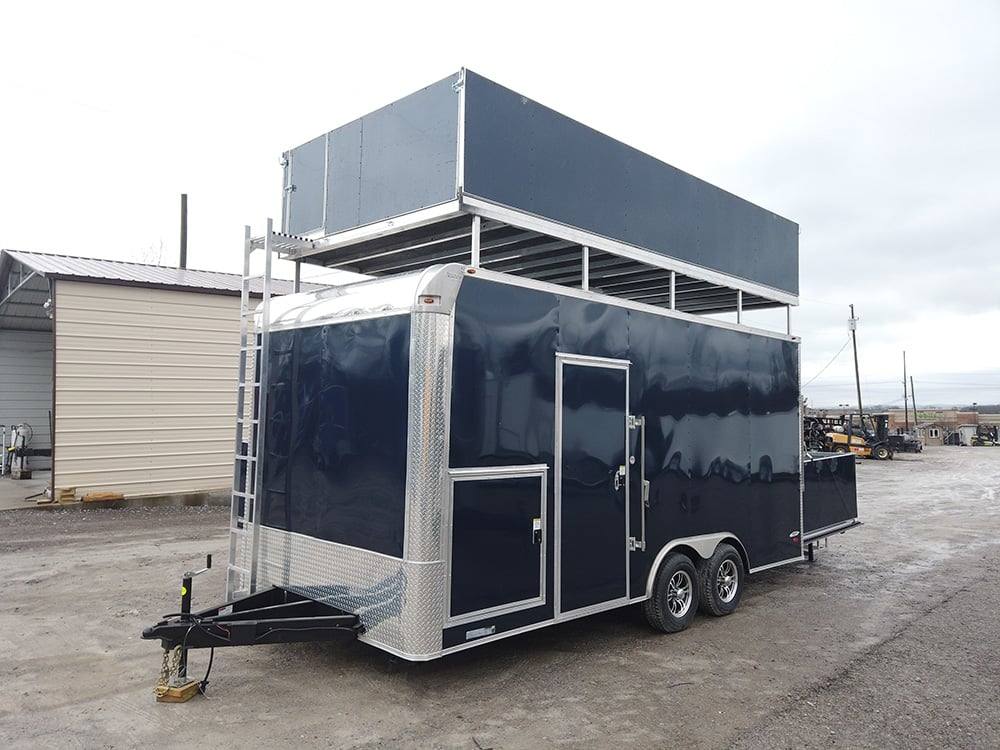 8.5' x 19' Indigo Blue Mobile Stage Event Trailer - Image 15