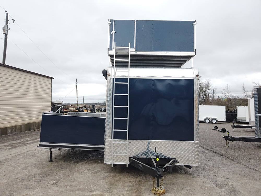 8.5' x 19' Indigo Blue Mobile Stage Event Trailer - Image 13