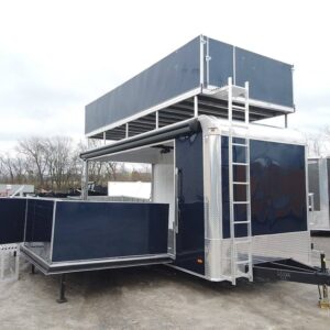 8.5' x 19' Indigo Blue Mobile Stage Event Trailer