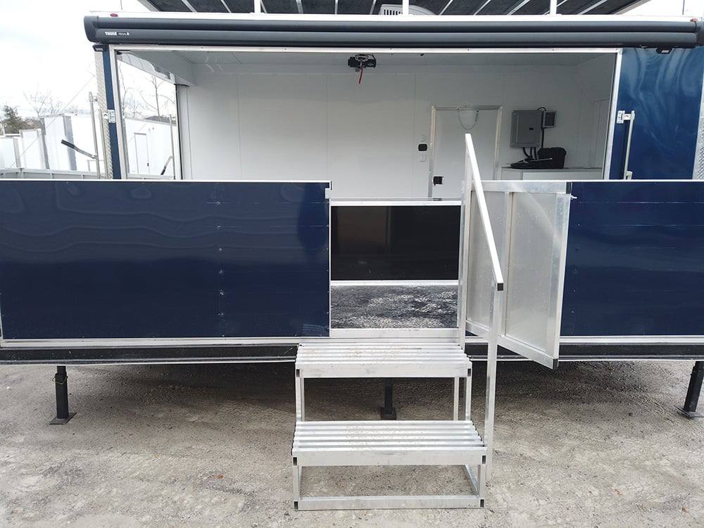 8.5' x 19' Indigo Blue Mobile Stage Event Trailer - Image 5