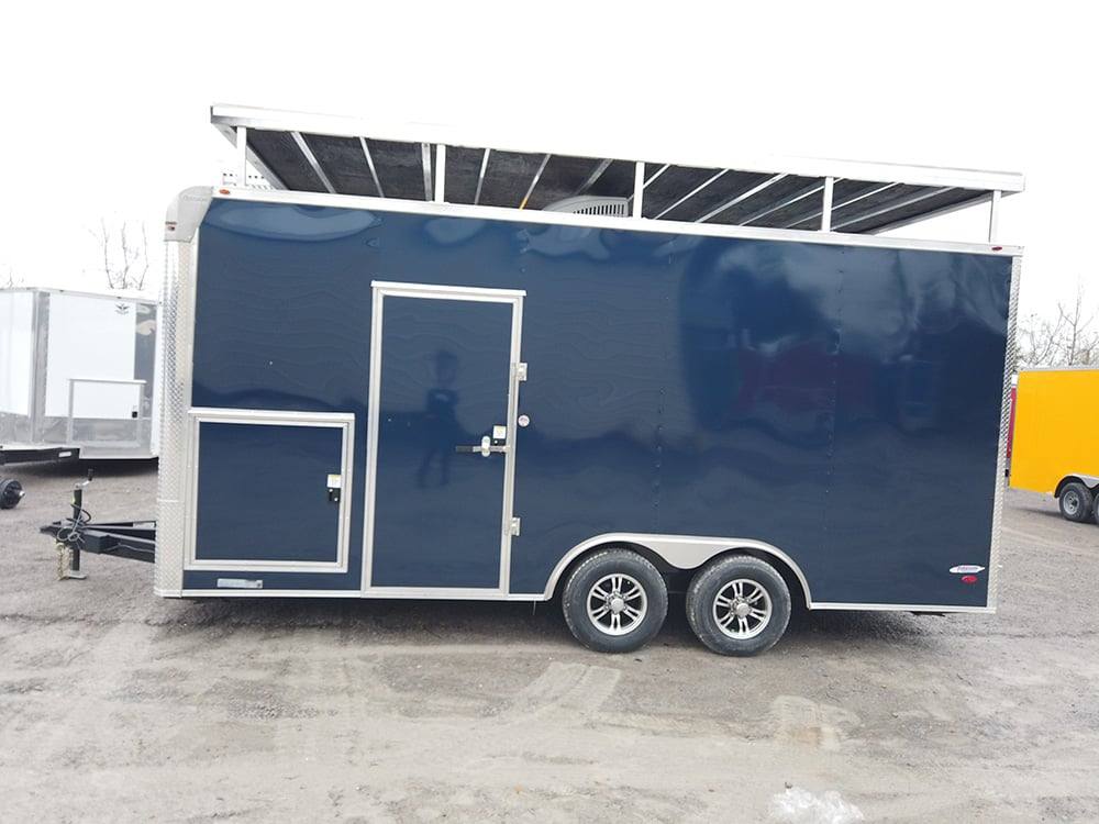 8.5' x 19' Indigo Blue Mobile Stage Event Trailer - Image 7