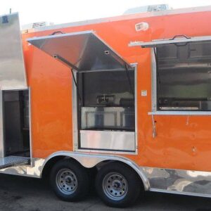NEW 8.5' x 20' Orange Ice Cream / Smoothie / Yogurt Concession Trailer