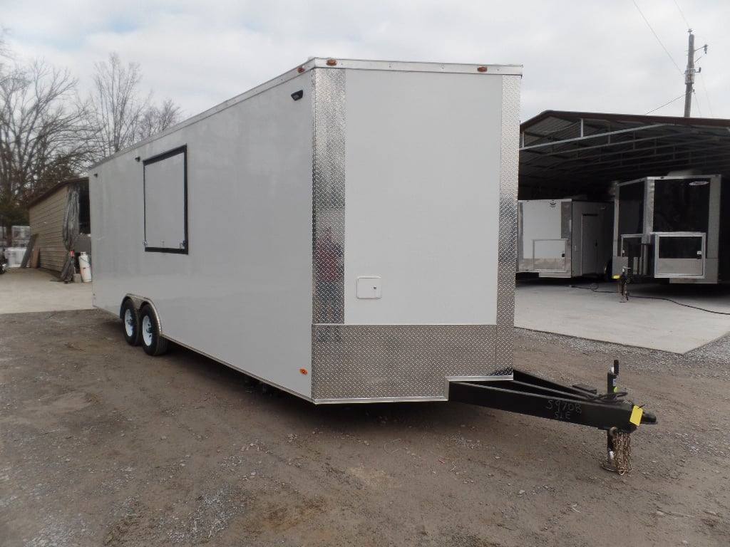 8.5’ x 24’ White Coffee Concession Food Trailer - Image 11