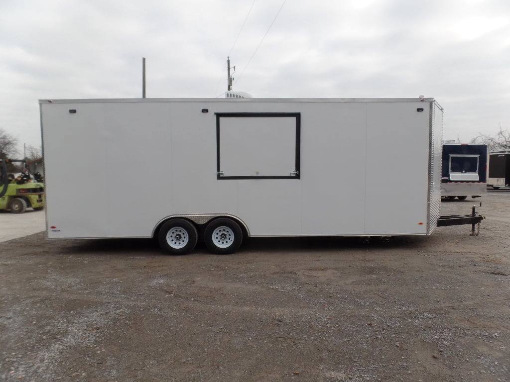 8.5' x 24' White Coffee Concession Food Trailer - Image 23