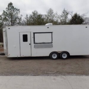 8.5' x 24' White Coffee Concession Food Trailer