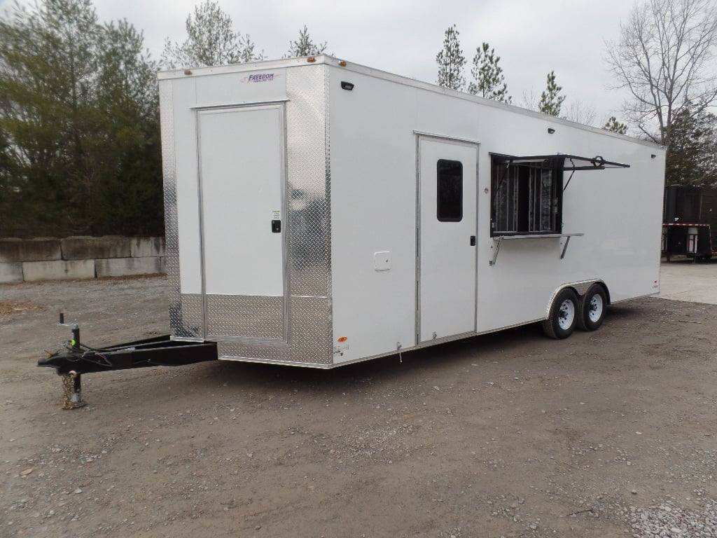 8.5' x 24' White Coffee Concession Food Trailer - Image 7