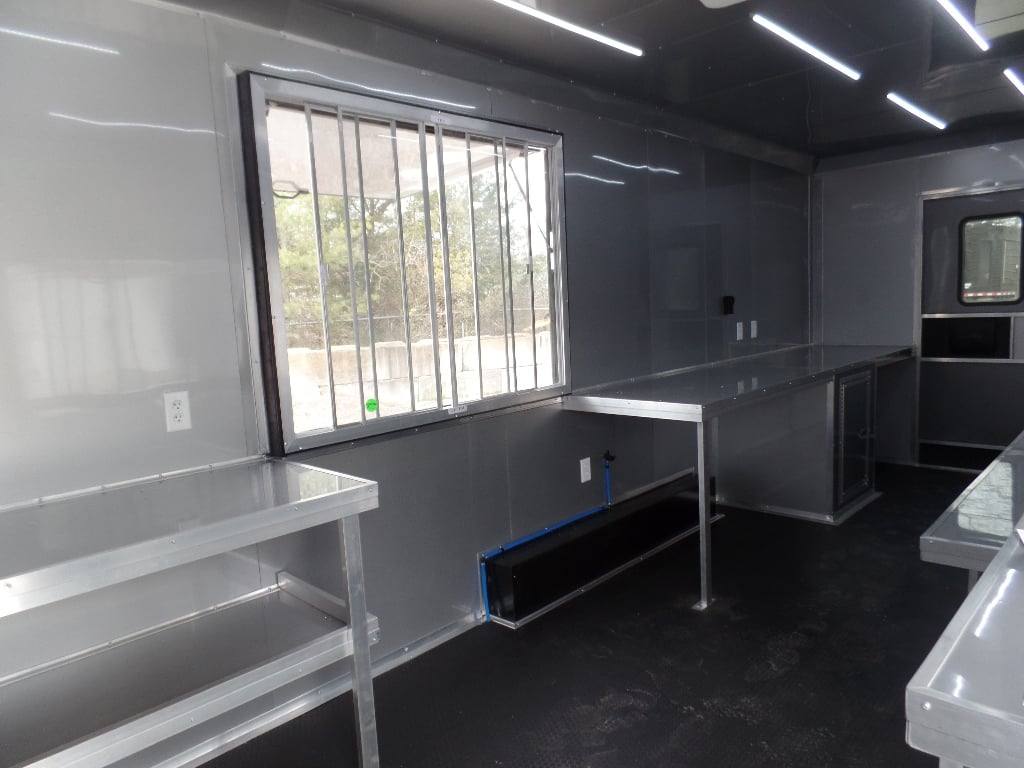 8.5’ x 24’ White Coffee Concession Food Trailer - Image 4