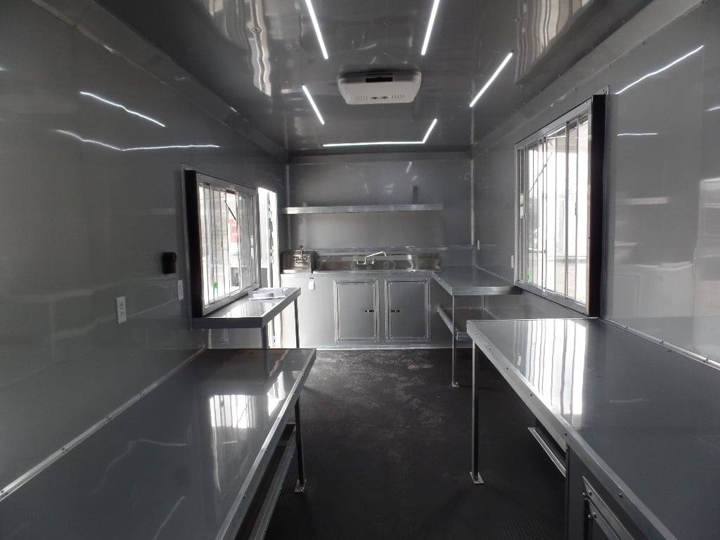 8.5' x 24' White Coffee Concession Food Trailer - Image 6